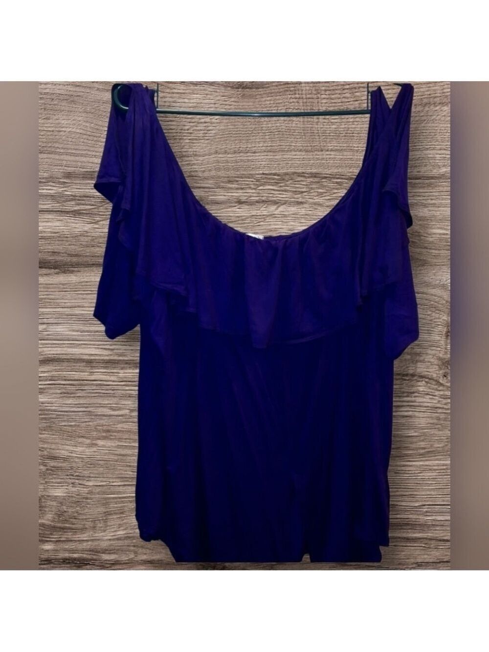 Kiyonna Blue Plus Size Flowy Top Women's